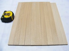 Solid beech, hardwood, strip wood, thin wood strips, short offcuts 11 pieces BO1