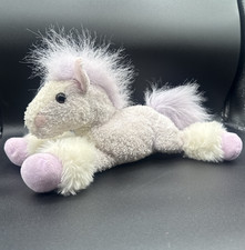 Vintage Commonwealth Purple Horse Pony Plush Stuffed Animal 1999 Laying 12  