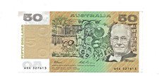 $50 Australian Paper Banknote Fifty Dollars Fraser/Evans - Extremely Fine