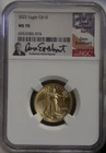 2022 US 1/4 oz $10 Gold Eagle NGC MS70 Everhart Signed