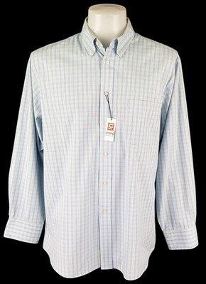 CHAPS By RALPH LAUREN Mens Blue L/S EVENING DRESS SHIRT Stretch - XL - 54'' - £59