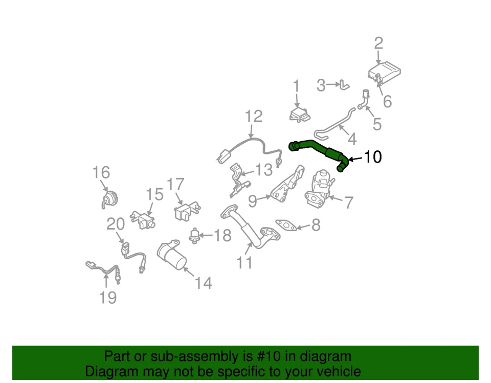 正品日产 Egr 管 14725-7Y001 — 第 3/3 张图片