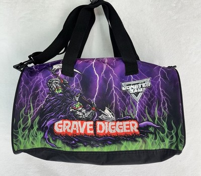 Grave Digger Grimm Reaper Monster Jam Souvenir Gym Bag Kids Monster Truck Duffel