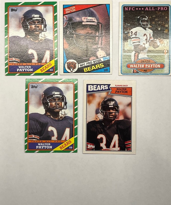 walter payton card lot