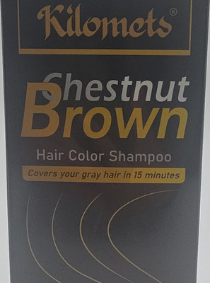 Kilomets Chestnut Brown Hair Color Shampoo No Ammonia Long-Lasting 400ml