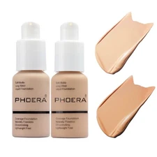 2 Pk PHOERA Foundation 102 Nude & 104 Buff Beige Soft Matte Oil Control