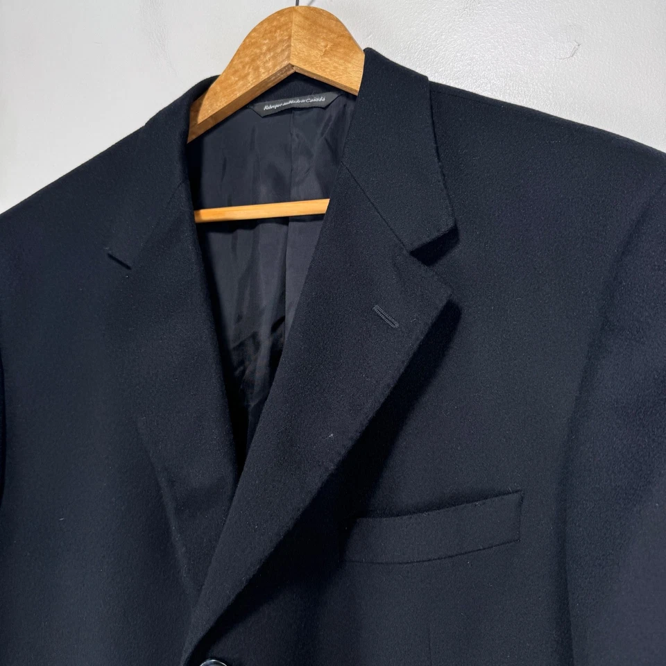 Abrigo deportivo Coppley Cashmere Bocelli para hombre 44R negro 3 botones chaqueta blazer Foto 3 de 4