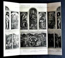 1894.Antica Litografia:PALA D'ALTARE DI HUBERT E JAN VAN EYCK..Brockhaus.Etna