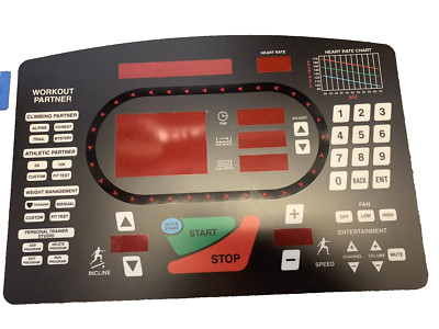 StarTrac Treadmill Pro DC Console Keypad & Overlay P/N 050-1808