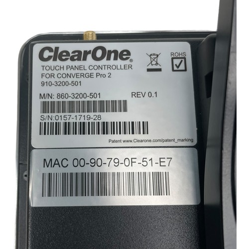 Controller pannello touch ClearOne per Converge PRO2 con supporto da tavolo 910 3200 501 - Foto 7 di 9