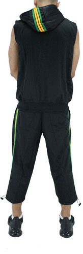 🔥 Conjunto de chaqueta con capucha y pantalones cortos 3/4 de diseñador para hombre - Diseño Jamaica🇯🇲 - Imagen 4 de 5