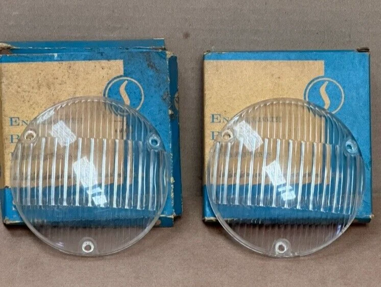 Par de lentes antiniebla Studebaker Pickup Champ 1959 4E7D Transtar NOS 4,5" Foto 2 de 4