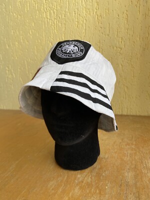 GERMANY 1996 1998 FOOTBAL SOCCER BUCKET HAT HOME WHITE VINTAGE hand-made