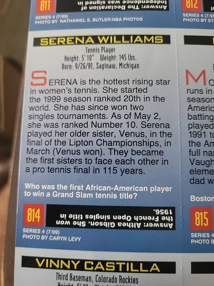 Sports Illustrated for Kids July 1999 Sammy Sosa w/ Uncut Sheet Serena Williams - Image 4 of 4