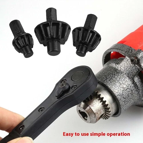 2-in-1 Ratchet Spanner Drill Chuck Key Wrench Universal Chuck Key Replacement - Picture 9 of 11