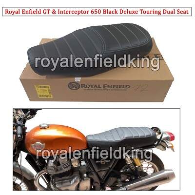 Original Royal Enfield GT & Interceptor 650 Deluxe Touring Doppelsitz, Schwarz