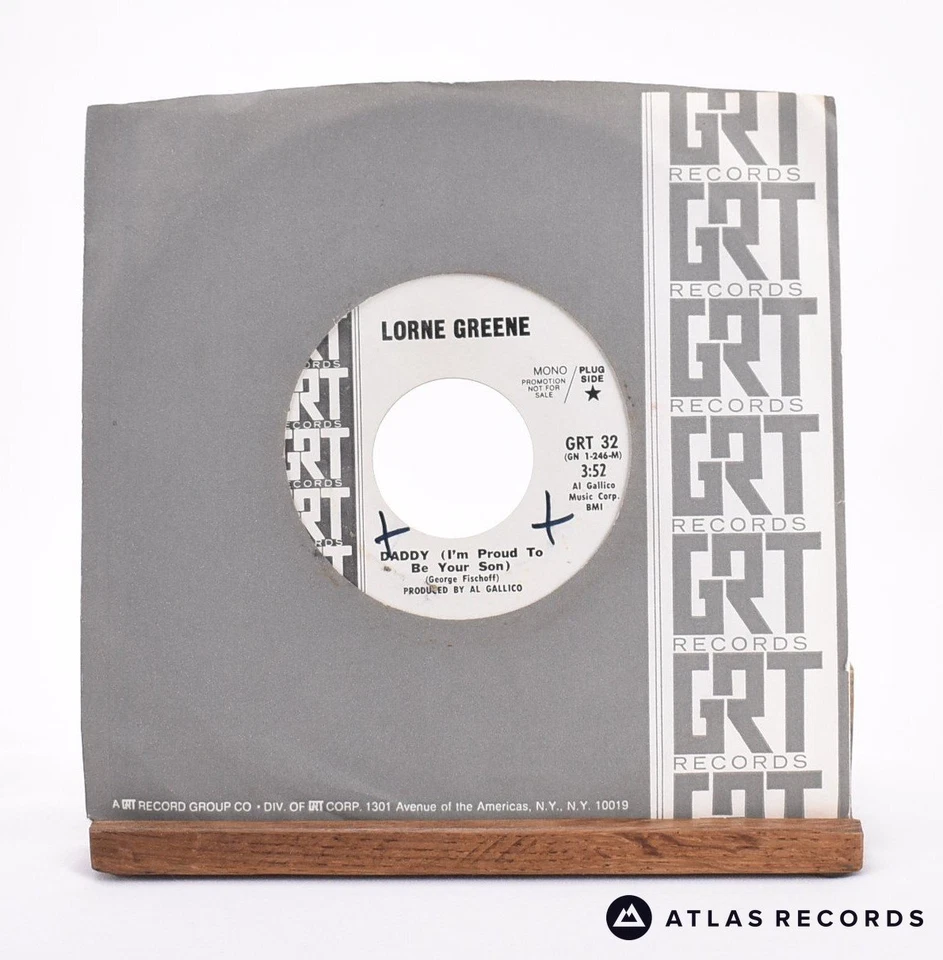 Lorne Greene - Daddy (I'm Proud To Be Your Son) - 7" Vinyl Record - VG+/VG+ Foto 2 de 4