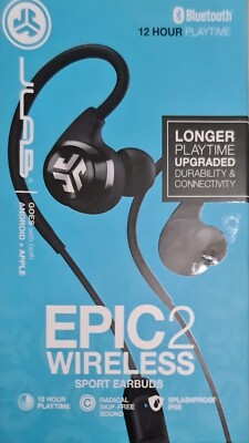 JLab Epic2 Sport Bluetooth ワイヤレスイヤホン JLAB EPIC2 WIRELESS SPORT EARBUDS BLUETOOTH 12HR PLAYTIME | eBay