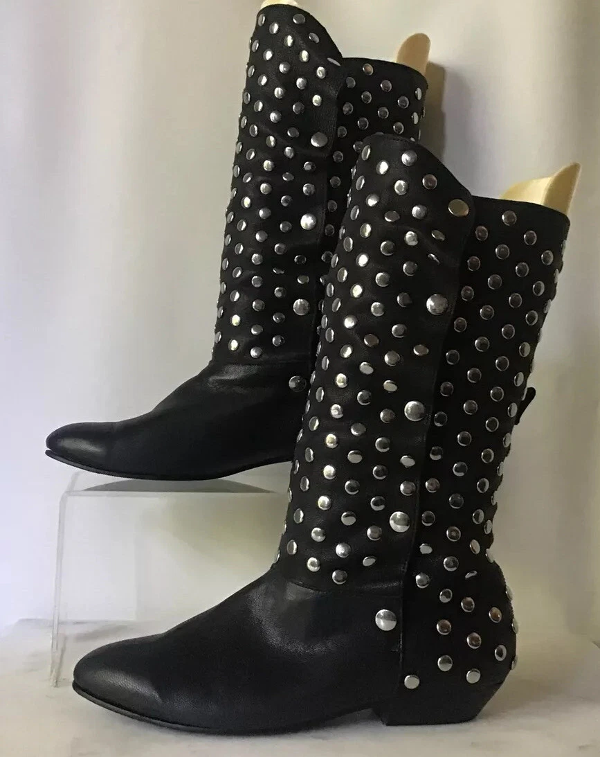 Jeffrey campbell top black studded boots
