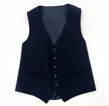 Hardy Amies Vest Waistcoat Mens Extra Small 36 Navy 5 Button Pockets Suit Preppy