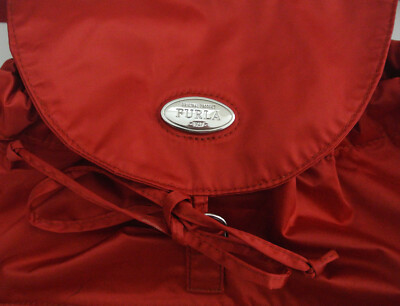FURLA red satin backpack Furla Backpacks | The RealReal main image 4