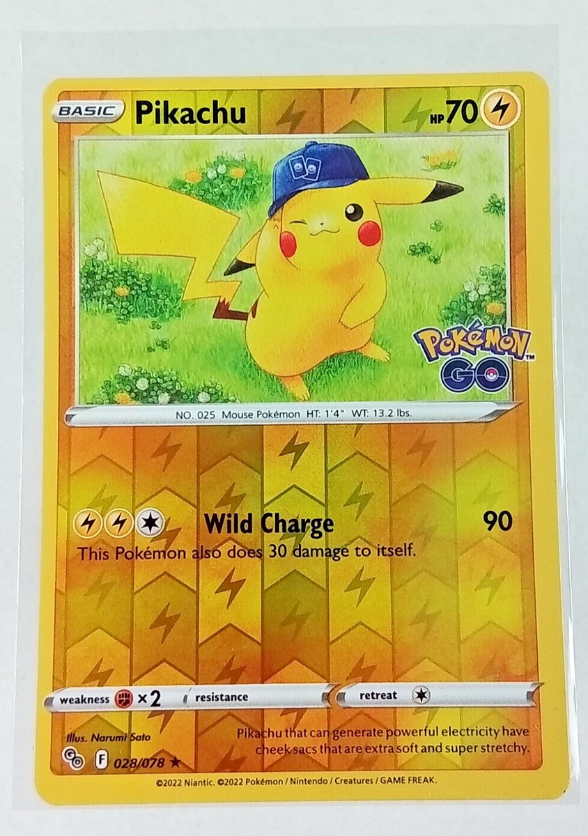 Pikachu 28/78 Pokémon Go Reverse Holo Rare Pokémon Card 2022 | eBay