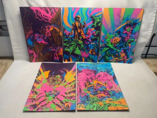 DC Knight Terror #1-4 w/ Night's End 1shot Darkest Hour Neon Ink Set
