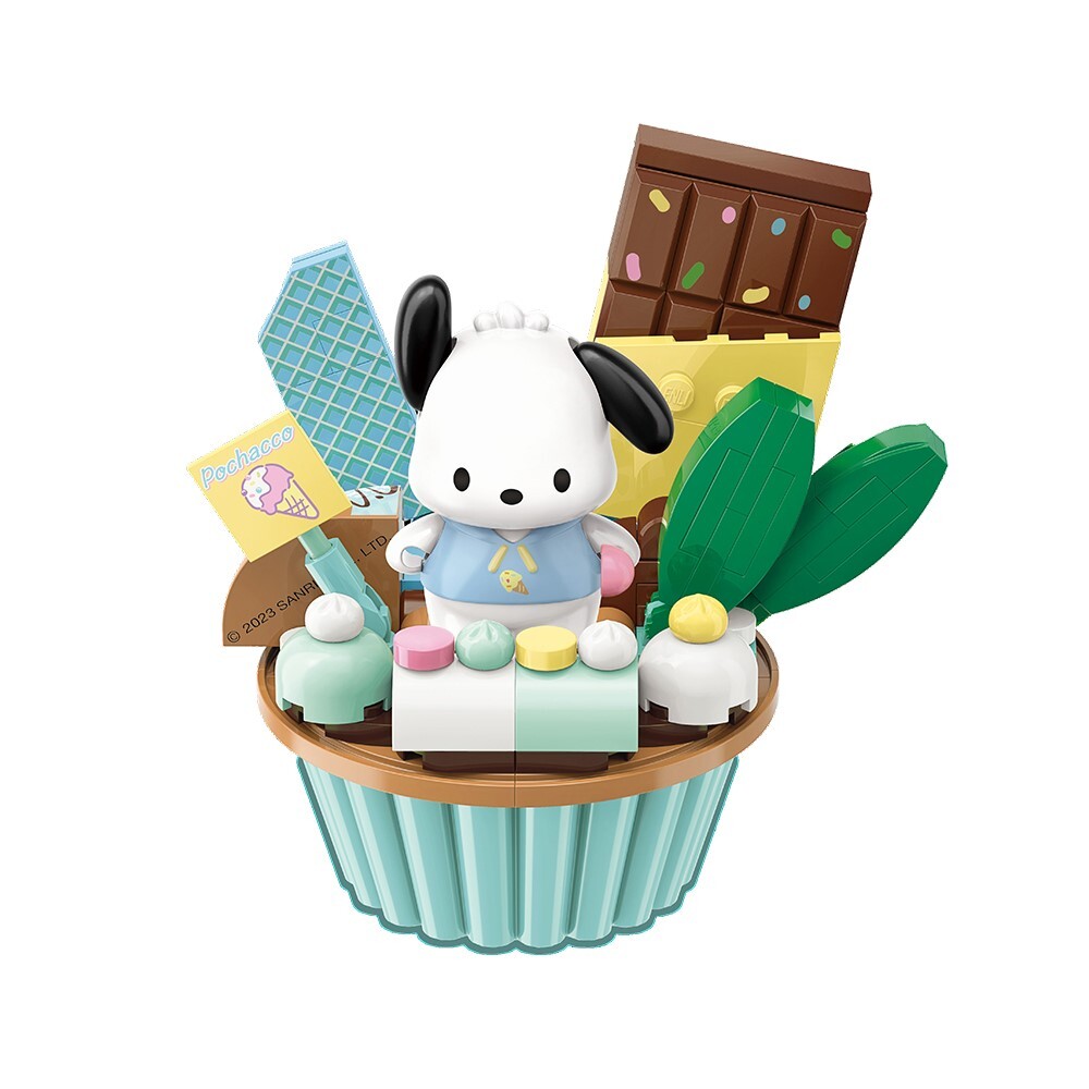 ✓ Official Sanrio Kuromi Hello Kitty Cupcakes Building Block Sets