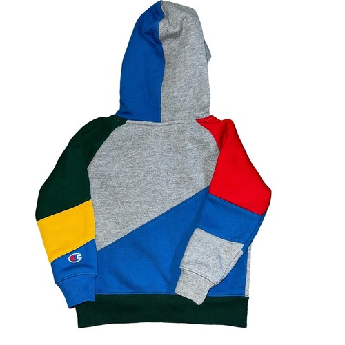 Champion color block colorful 90s y2k style boys hoodie size 5 - Picture 4 of 6