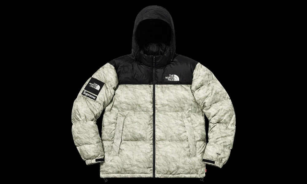 Supreme The North Face Paper Print Nuptse Jacket Size Large DSWT