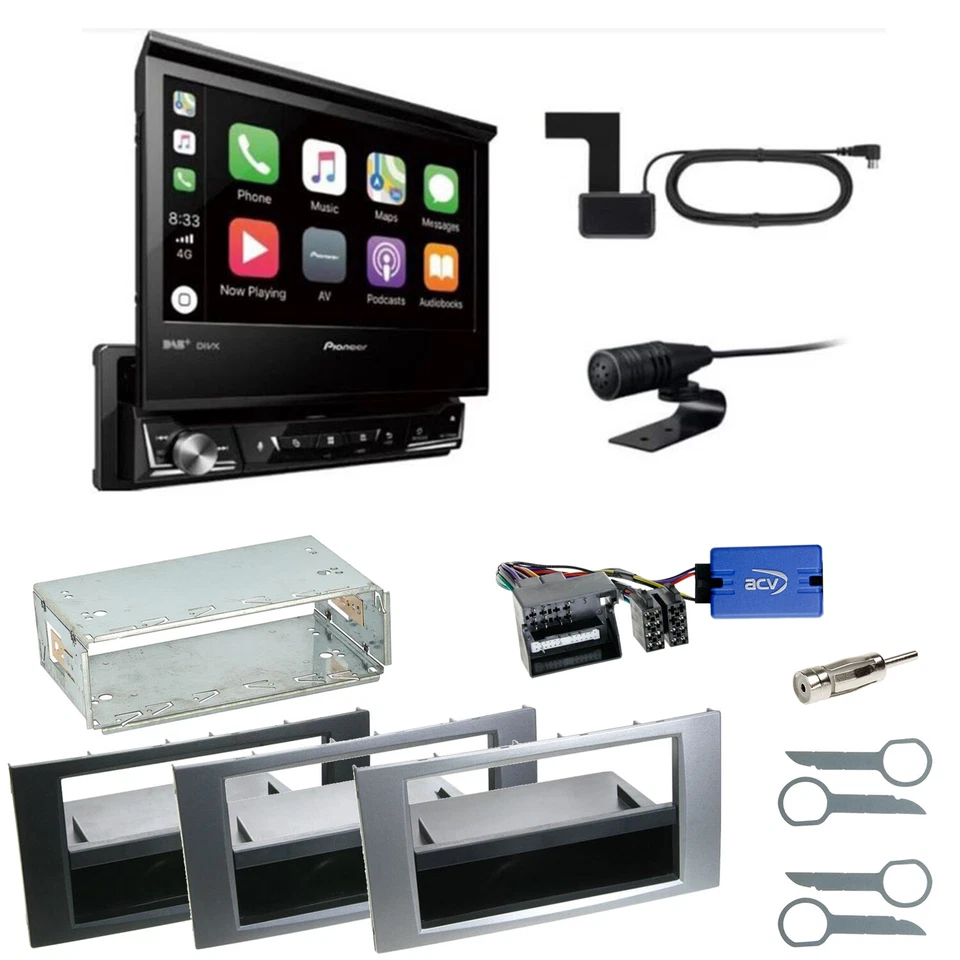 Pioneer AVH-Z7200DAB Bluetooth USB Einbauset für Ford Focus C-Max Fiesta Transit - Bild 1 von 1