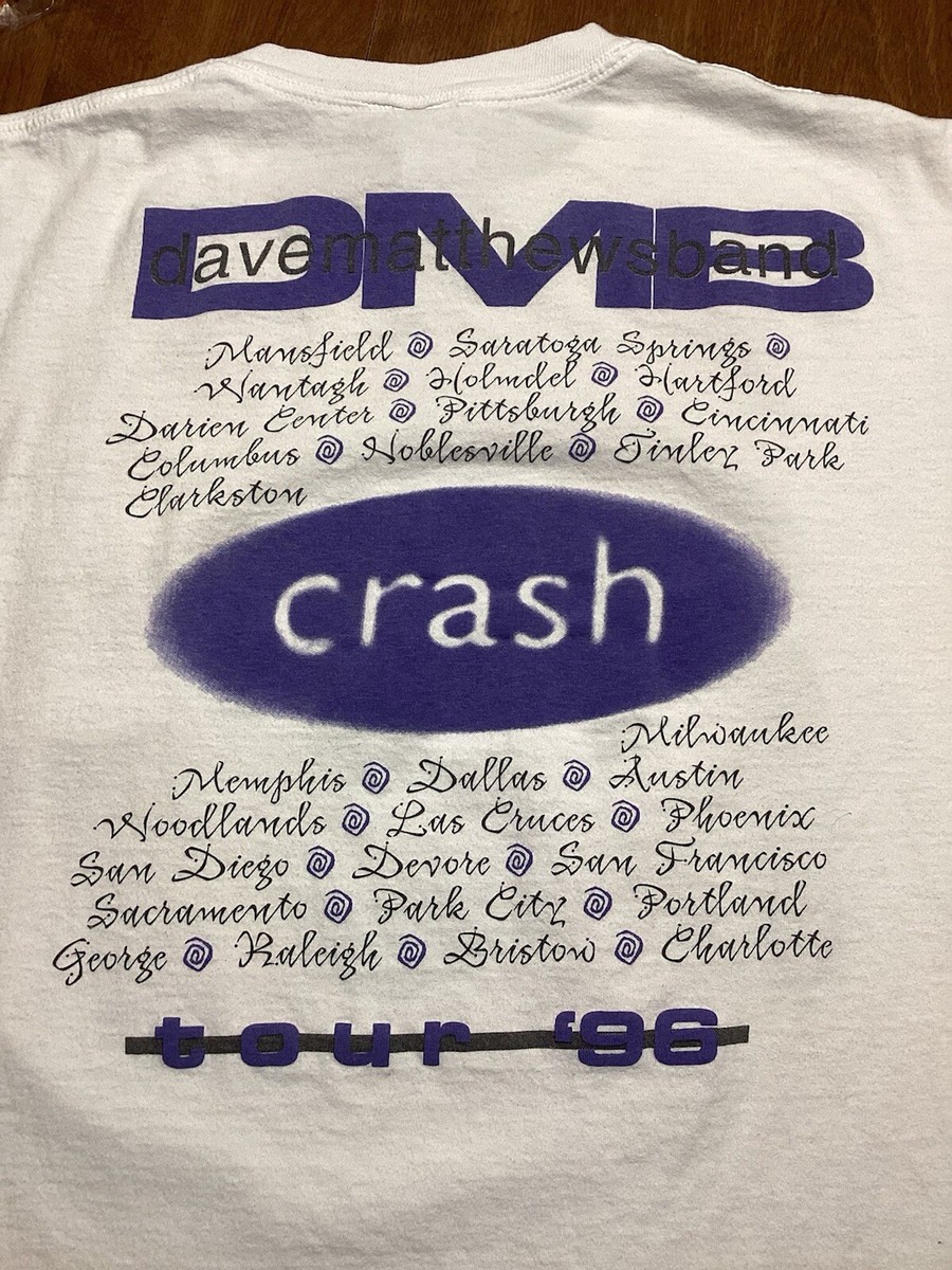 Vintage 90s Dave Matthews Band Crash Tour Shirt Size XL 1996