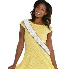 NEW PACKAGE IT'S MY 40TH BIRTHDAY SASH- WHITE W/GOLD WRITING AND ACCENTS