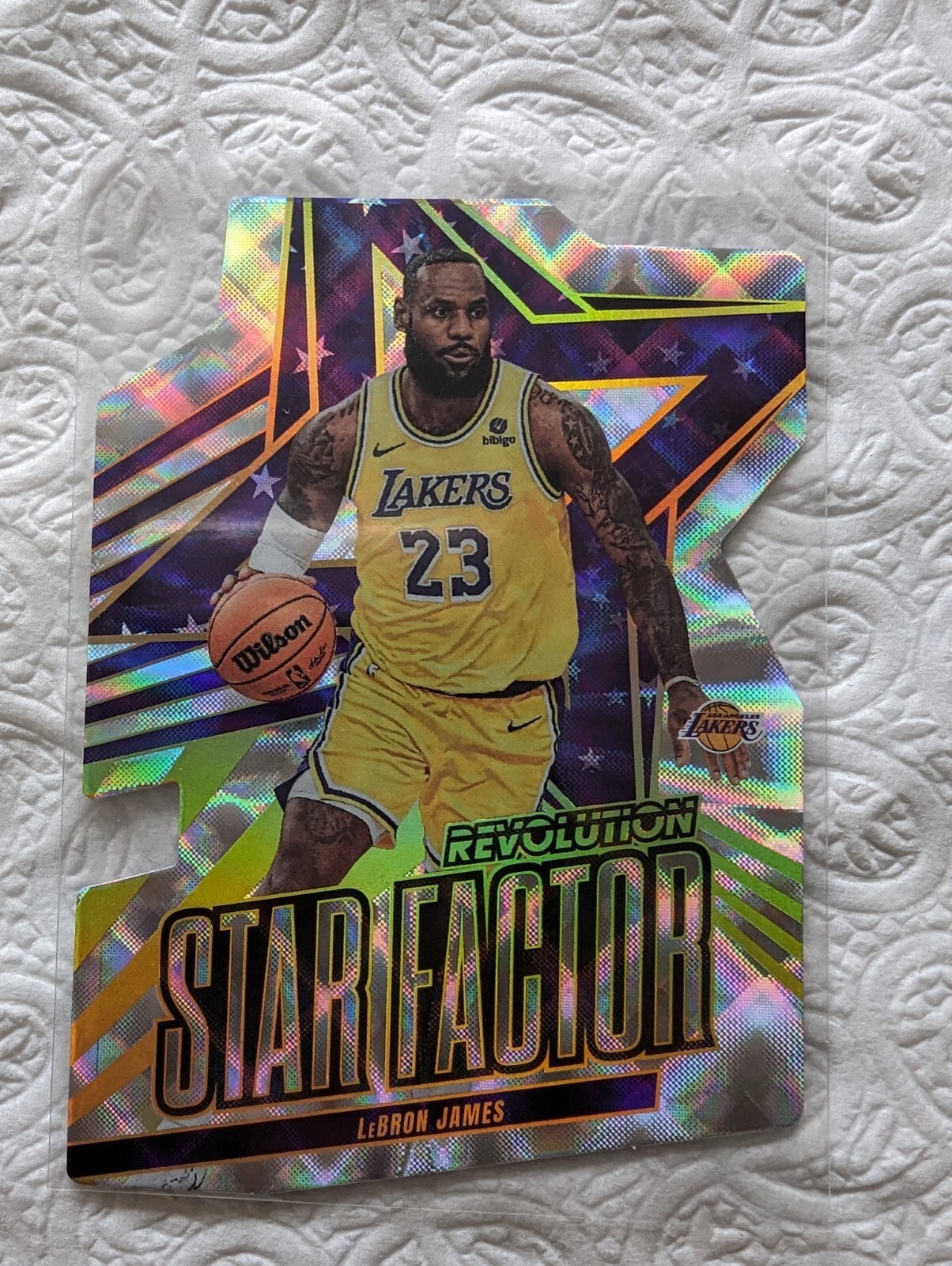 LeBRON JAMES 2023-24 Panini Revolution STAR FACTOR Die-Cut Insert SSP Lakers