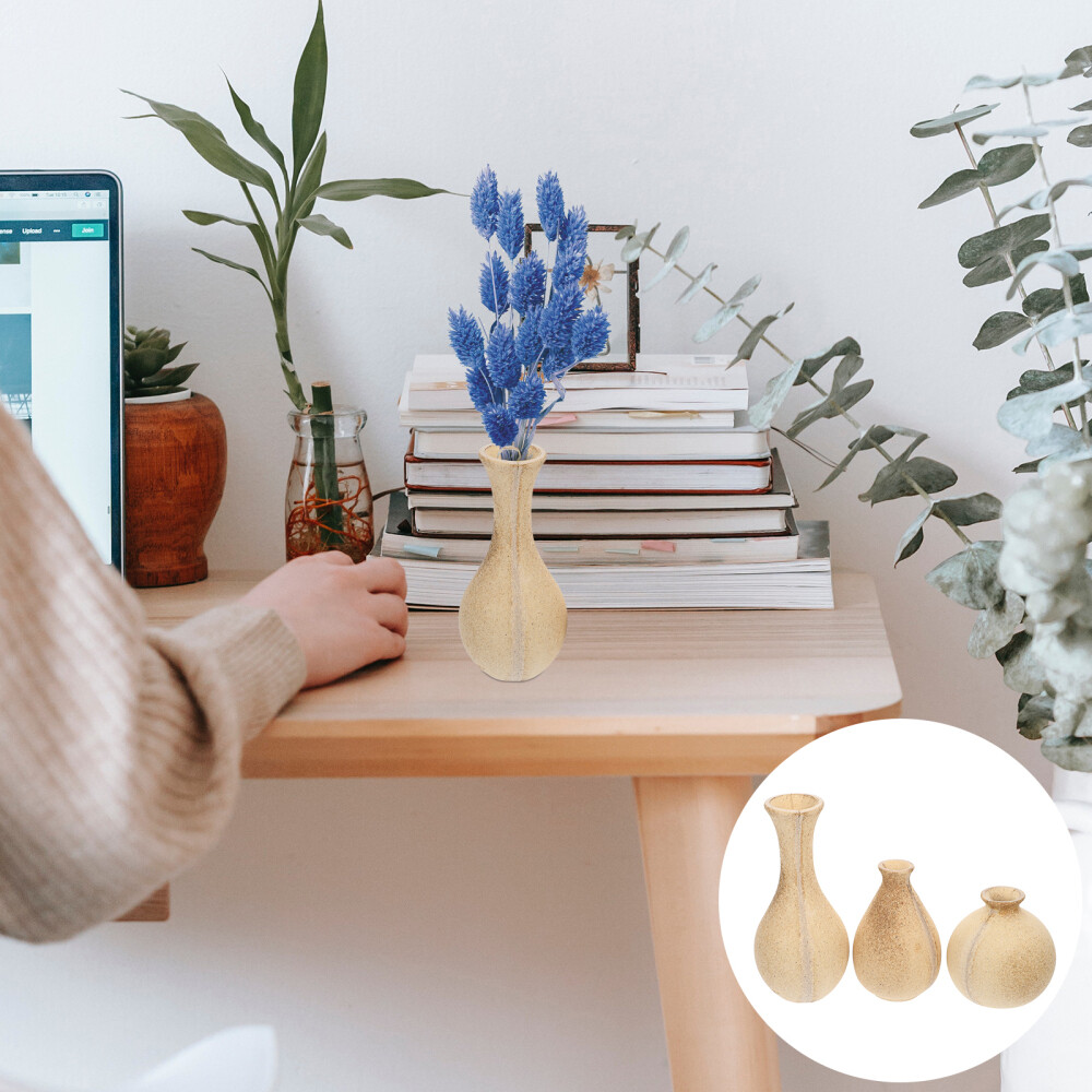 Unfinished Wooden Flower Vases Set of 3 for DIY Arrangements eBay