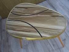 Toller Vintage Beistelltisch, Blumenhocker, Nierentisch, Holz 50 - 60 er Jahre