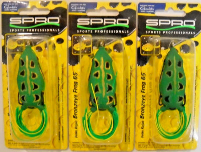 Lot of 3 SPRO BRONZE EYE FROG 65
