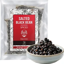 Chinese Douchi, Fermented Black Beans, 15.94 Oz (452G), 2 Packs of 226G Each