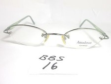 New AMADEUS Eyeglass Frame AR11 LBL Half Rimless Light Green BBS-16 