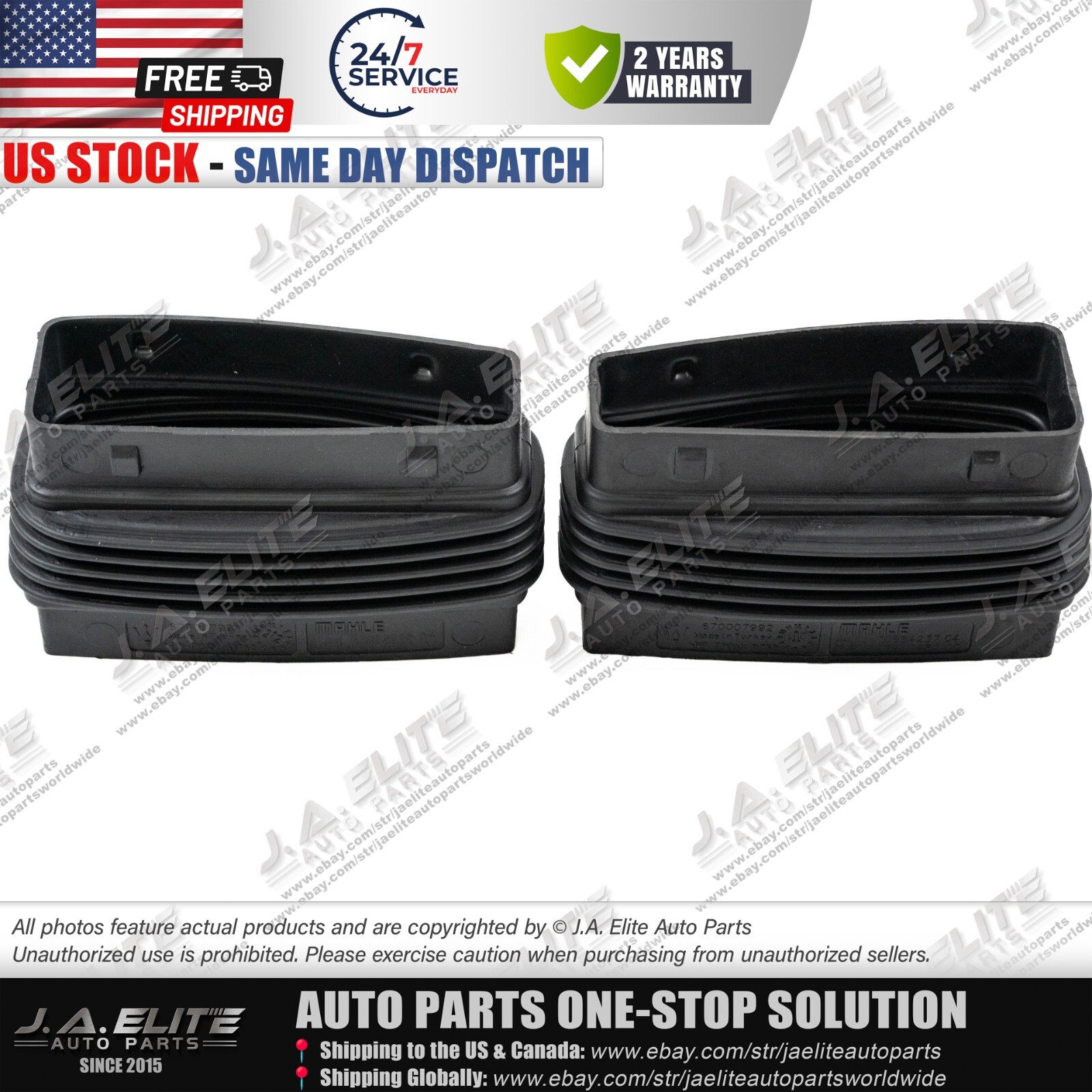 2pcs Genuine Upper Left Right Air Intake Sleeve for Maserati Quattroporte Ghibli