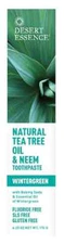 Desert Essence Tea Tree Oil & Neem Toothpaste Wintergreen Fluoride Free 6.25 oz 