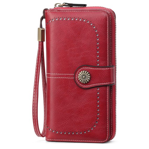 Portefeuille Femme En Cuir PU (simili) Grande Capacité REETEE - Motif Fleurs - 17 Compartiments - Noir - Neuf Avec étiquettes
