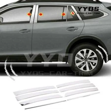 Chrome Stainless Steel Pillar Post Trim Door Cover For Subaru Outback 2020-2023