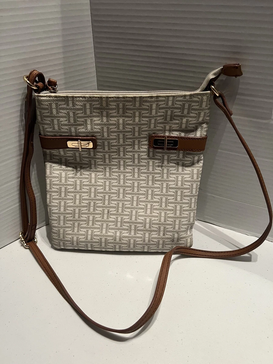 TOMMY HILFIGER Signature Cross-body Bag Messenger White Brown |