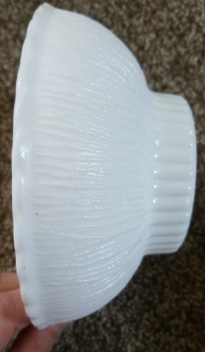 2 Vintage FTD 1975 Opaque White Milk Glass Planter Bowl Dish Bark Pattern Design - Picture 10 of 12