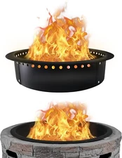 FEBTECH 46” Smokeless Outdoor Fire Pit Insert with Heat Resistant Coating