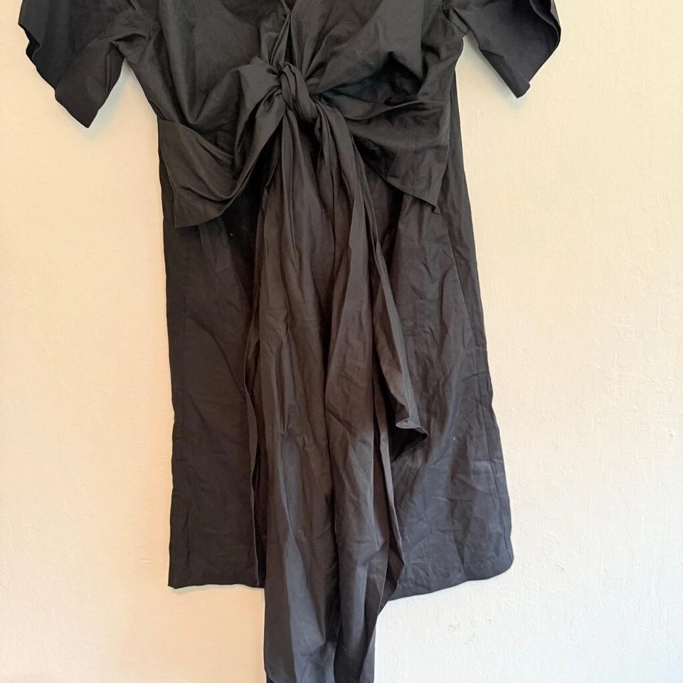 Vestido feminino Erin preto manga camisa laço tamanho 4 - Imagem 3 de 4