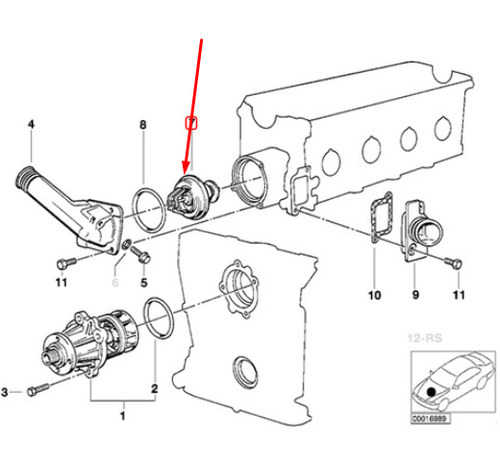 BMW Z3 M3 E36 Thermostat 11531721002 1721002 3.2 Essence 252kw NOUVEAU ...