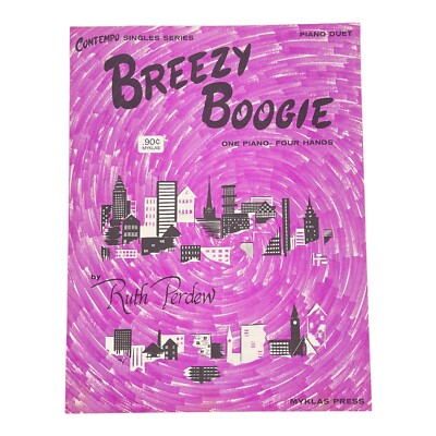 Breezy Boogie Sheet Music 1 Piano 4 Hands Duet Contempo Series Ruth Perdew