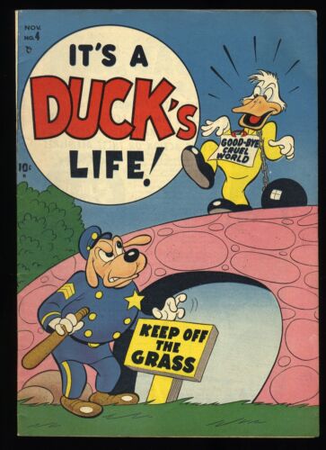 It's a Duck's Life #4 FN+ 6.5 Golden Age! Buck Duck! Timely